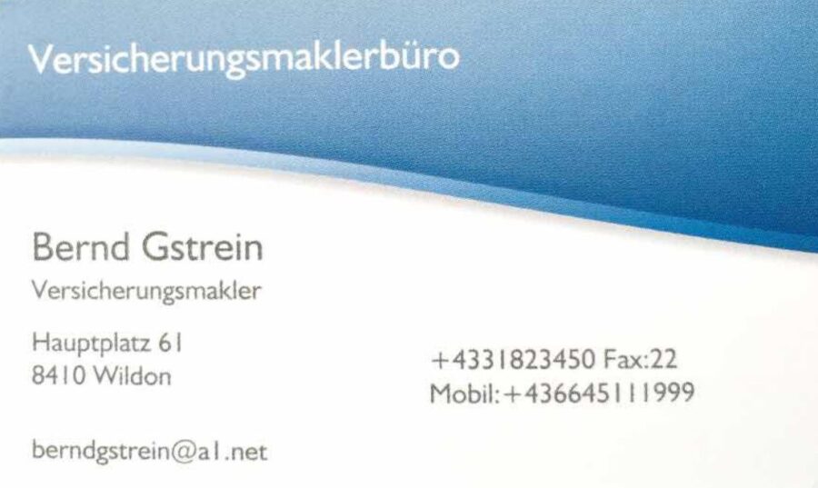 Versicherungsbüro Bernd Gstrein Versicherungsbüro Bernd Gstrein
